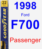 Passenger Wiper Blade for 1998 Ford F700 - Premium