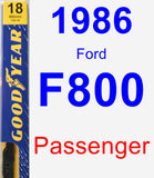 Passenger Wiper Blade for 1986 Ford F800 - Premium