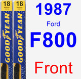 Front Wiper Blade Pack for 1987 Ford F800 - Premium