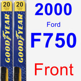 Front Wiper Blade Pack for 2000 Ford F750 - Premium