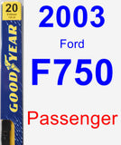 Passenger Wiper Blade for 2003 Ford F750 - Premium