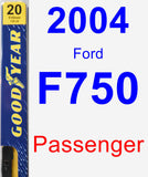 Passenger Wiper Blade for 2004 Ford F750 - Premium