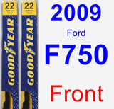 Front Wiper Blade Pack for 2009 Ford F750 - Premium