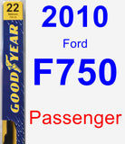 Passenger Wiper Blade for 2010 Ford F750 - Premium