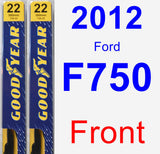 Front Wiper Blade Pack for 2012 Ford F750 - Premium