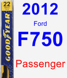 Passenger Wiper Blade for 2012 Ford F750 - Premium