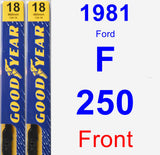 Front Wiper Blade Pack for 1981 Ford F-250 - Premium