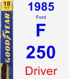 Driver Wiper Blade for 1985 Ford F-250 - Premium