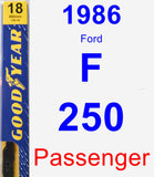 Passenger Wiper Blade for 1986 Ford F-250 - Premium