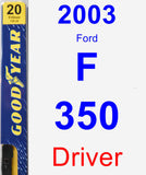 Driver Wiper Blade for 2003 Ford F-350 - Premium