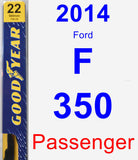 Passenger Wiper Blade for 2014 Ford F-350 - Premium