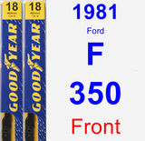 Front Wiper Blade Pack for 1981 Ford F-350 - Premium