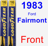 Front Wiper Blade Pack for 1983 Ford Fairmont - Premium