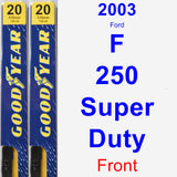 Front Wiper Blade Pack for 2003 Ford F-250 Super Duty - Premium