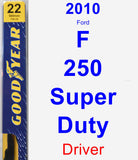 Driver Wiper Blade for 2010 Ford F-250 Super Duty - Premium