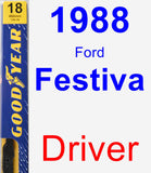 Driver Wiper Blade for 1988 Ford Festiva - Premium