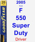 Driver Wiper Blade for 2005 Ford F-550 Super Duty - Premium