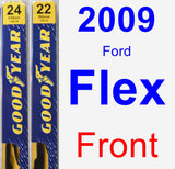 Front Wiper Blade Pack for 2009 Ford Flex - Premium