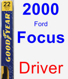 Driver Wiper Blade for 2000 Ford Focus - Premium