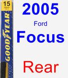 Rear Wiper Blade for 2005 Ford Focus - Premium