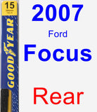 Rear Wiper Blade for 2007 Ford Focus - Premium