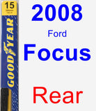 Rear Wiper Blade for 2008 Ford Focus - Premium