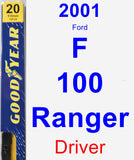 Driver Wiper Blade for 2001 Ford F-100 Ranger - Premium