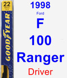 Driver Wiper Blade for 1998 Ford F-100 Ranger - Premium