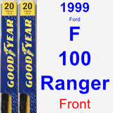 Front Wiper Blade Pack for 1999 Ford F-100 Ranger - Premium