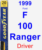 Driver Wiper Blade for 1999 Ford F-100 Ranger - Premium