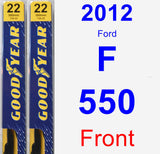 Front Wiper Blade Pack for 2012 Ford F-550 - Premium