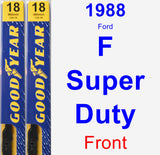 Front Wiper Blade Pack for 1988 Ford F Super Duty - Premium