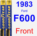 Front Wiper Blade Pack for 1983 Ford F600 - Premium