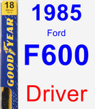 Driver Wiper Blade for 1985 Ford F600 - Premium