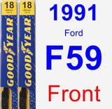 Front Wiper Blade Pack for 1991 Ford F59 - Premium