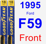 Front Wiper Blade Pack for 1995 Ford F59 - Premium