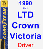 Driver Wiper Blade for 1990 Ford LTD Crown Victoria - Premium