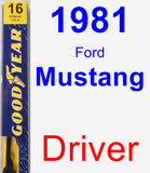 Driver Wiper Blade for 1981 Ford Mustang - Premium