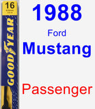 Passenger Wiper Blade for 1988 Ford Mustang - Premium