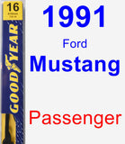 Passenger Wiper Blade for 1991 Ford Mustang - Premium