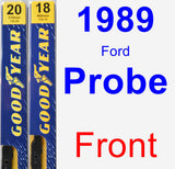 Front Wiper Blade Pack for 1989 Ford Probe - Premium