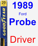 Driver Wiper Blade for 1989 Ford Probe - Premium