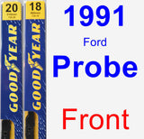 Front Wiper Blade Pack for 1991 Ford Probe - Premium
