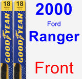 Front Wiper Blade Pack for 2000 Ford Ranger - Premium