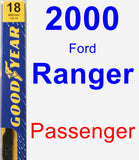 Passenger Wiper Blade for 2000 Ford Ranger - Premium