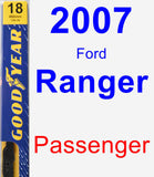 Passenger Wiper Blade for 2007 Ford Ranger - Premium