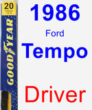 Driver Wiper Blade for 1986 Ford Tempo - Premium