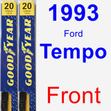 Front Wiper Blade Pack for 1993 Ford Tempo - Premium