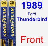 Front Wiper Blade Pack for 1989 Ford Thunderbird - Premium