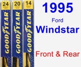 Front & Rear Wiper Blade Pack for 1995 Ford Windstar - Premium